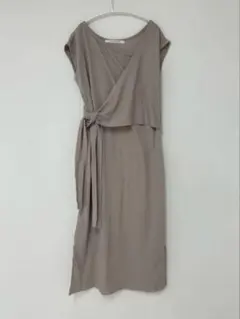 サイドリボン カシュクール風 ノースリーブワンピースのサムネイル