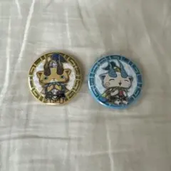 妖怪ウォッチ 三国志缶バッジ 2個セット　コマさん　コマじろう