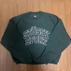 STÜSSY SPORT ダークグリーン トレーナー Sサイズ