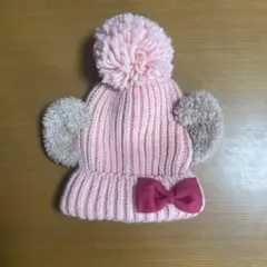 ディズニー ダッフィー ピンク リボン ニット帽