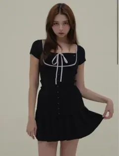 Andmary Ellie peplum knit set up black - メルカリ