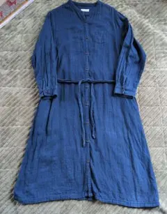 サマンサモスモス デニムブルー 長袖シャツワンピース