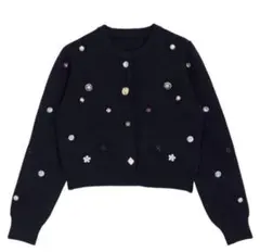 今週限定値下げ　アメリヴィンテージ　ameri vintage ビジューニット Ameri（アメリ）の「TWINKLE BIJOU SHORT KNIT TOP（ニット/セーター