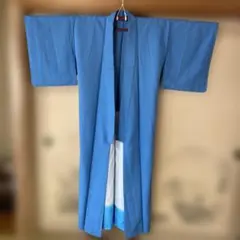 青色グラデーション小紋着物