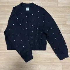 ZARA ビジュー付き アウター 黒のサムネイル