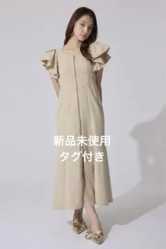 rienda バストフレア半袖ワンピース 【試着のみ】 ストライプ - メルカリ