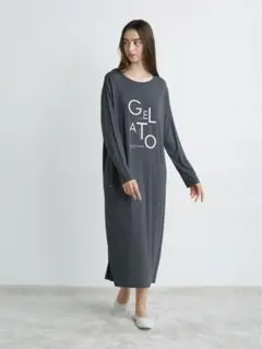 ワンポイント ロゴドレス 新品未使用 ジェラートピケ