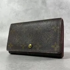 【美品】ルイ・ヴィトン モノグラム ポルトモネビエトレゾール 二つ折り財布