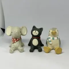 ノーティアニマル ガーデンマスコット 3体セット ベンチでお座りシリーズのサムネイル