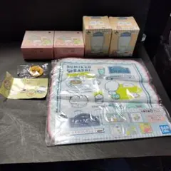 すみっコぐらし グラス、タオル、缶バッジセット６点　１番くじ