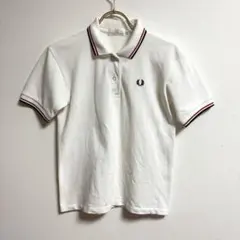 ✨日本製✨ フレッドペリー【Ｍ】 ポロシャツ 半袖 ホワイト 紳士 ゴルフ着