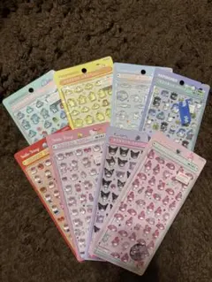 ボンボンドロップシール　サンリオmini はぴだんぶい　プリン　シナモン　等