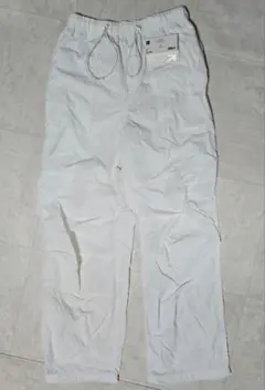 GU ジーユー テックパラシュートプルオンパンツ レディース S ホワイト