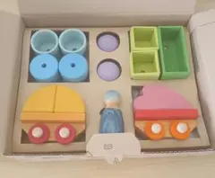 Grimm's 木製 積み木 列車 知育玩具のサムネイル