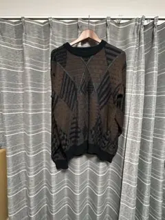 柄 ニット トップス