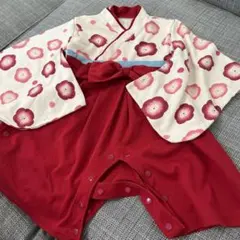 花柄 ベビー着物 袴　80