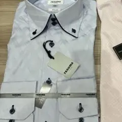 renoma 水色 長袖 ＆ ピンク半袖 シャツ 2点セット