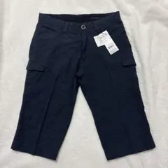 新品"　23区 HOMME ペイズリー ジャガード 7分丈パンツ ネイビー 46のサムネイル