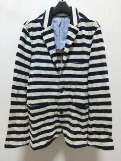 MALE&Co. ボーダー テーラードジャケット Ｍサイズ メイルアンドコー 服のサムネイル