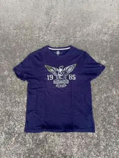90s TOMMY HILFIGER ネイビー Tシャツ 短丈 y2k