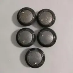 レトロボタン　18ミリ✕5個 グレー色　✕シルバー　上品　128
