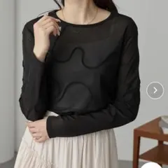 【即日発送】Cieluna シアーカットソー