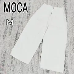 セレクトモカ ハイウエスト ワイドパンツ 白 M 綿 レディ―ス k5173