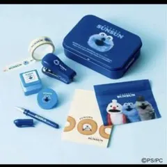 リンネル5月号 付録　 パペットスンスン 便利な缶ケース入り ミニ 文具セット