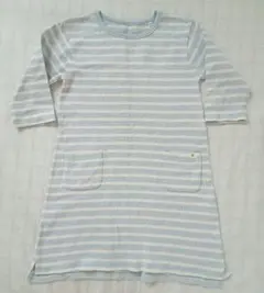 BEAMS mini 水色ボーダーワンピース　サイズ120