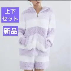 【新品】ジェラートピケ　ジェラート3ボーダーパーカー&ショートパンツ上下セット