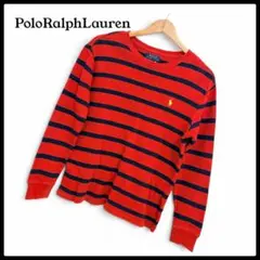 Polo Ralph Lauren ワッフル 長袖 カットソー ボーダー 赤