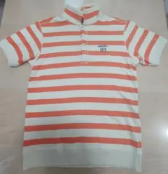PEARLY GATES　ポロシャツ　オレンジ✕白ボーダー　サイズ5