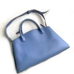 IACUCCIイアクッチ 本革ブルー水色バック通勤トートバッグ　A４オフィス