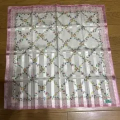 新品 MINTON ハンカチ ピンク系 花柄　大判　スカーフのサムネイル