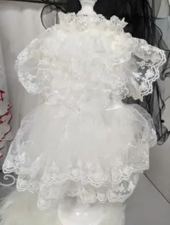犬の服　ラスト！完成品Мサイズのみ　フリルワンピース　ハンドメイド
