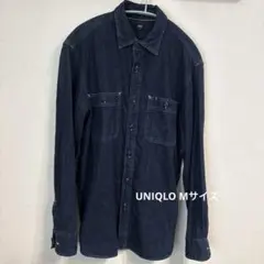 ユニクロ　メンズ　デニムワークシャツ Mネイビー