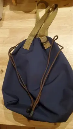 巾着型 ショルダーバッグ ネイビー