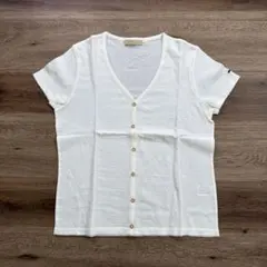 CROCODILE アイボリー Vネック Tシャツ Mのサムネイル