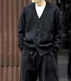KAIKO BLACK KNIT MOHAIR CARDIGAN - メルカリ
