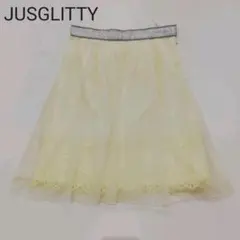 JUSGLITTY チュール重ねレース スカート