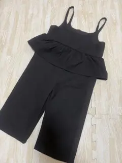 【95cm】黒　ペプラムワイドパンツのサムネイル