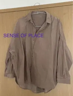 SENSE OF PLACE ブラウン シャツ M