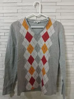 GREEN LABEL RELAXING アーガイル柄 セーター S