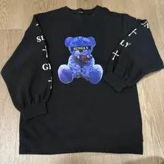 SUREVE クマちゃん 薔薇 ブラック オーバーサイズ トレーナー L 地雷系