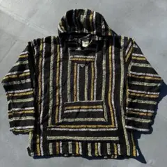 90s Canyon Creek メキシカンパーカー XXL メキシコ製 黒黄白