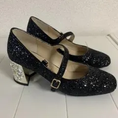 【未使用級】 ブリジットバーキン ヒール パンプス ビジュー ラメ入りのサムネイル