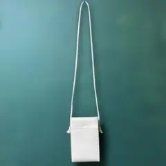 レザータッチミニツールショルダーバッグ ホワイト