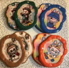 ラブブ プレート キーホルダー 資材 チャーム