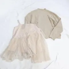 FRAY I.D ラッフルプリーツレイヤーニット セット