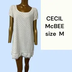 No.51 (☆)CECIL McBEE レース柄チュニックワンピース